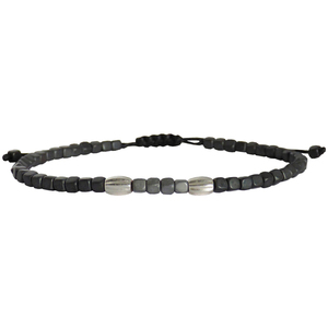 Ανδρικό βραχιόλι Hematite cubes VRA00723 - ημιπολύτιμες πέτρες, αιματίτης, χάντρες, δώρα για άντρες