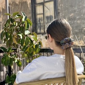 Gypsy regular scrunchie - ύφασμα, boho, για τα μαλλιά, λαστιχάκια μαλλιών - 2