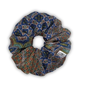 Gypsy XL scrunchie - ύφασμα, boho, για τα μαλλιά, λαστιχάκια μαλλιών, μεγάλα scrunchies