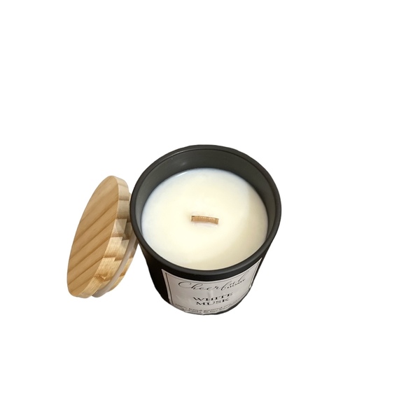 Αρωματικό κερί σόγιας με ξύλινο φυτίλι σε ποτήρι 220 ml (επιλογή αρώματος) - αρωματικά κεριά, κερί σόγιας, κεριά & κηροπήγια, vegan κεριά - 2