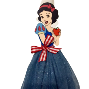 Λαμπάδα με χαρακτήρα παραμυθιού - Χιονάτη- μαγνητάκι με μπλέ φόρεμα - κορίτσι, λαμπάδες, για παιδιά, πριγκίπισσες - 2