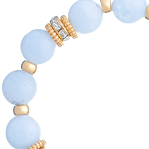 Βραχιόλι Aquamarine με Xάντρες Rondelle | The Gem Stories Jewelry - ασήμι, ημιπολύτιμες πέτρες, επιχρυσωμένα, χεριού, αυξομειούμενα - 2