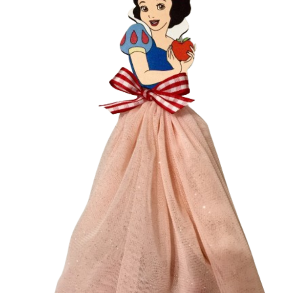 Λαμπάδα με χαρακτήρα παραμυθιού - Χιονάτη- μαγνητάκι με σομών φόρεμα - κορίτσι, λαμπάδες, για παιδιά, πριγκίπισσες - 2