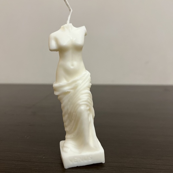 Φυτικό κερί σόγιας άγαλμα Αφροδίτης λευκό 11,5Χ3,5 εκ. - κεριά, κερί σόγιας, vegan κεριά - 5