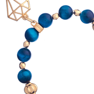 Βραχιόλι Μάτι Τίγρη σε Μπλε Απόχρωση με Στοιχείο Διαμάντι| The Gem Stories Jewelry - ασήμι, ημιπολύτιμες πέτρες, επιχρυσωμένα, χεριού, αυξομειούμενα - 2
