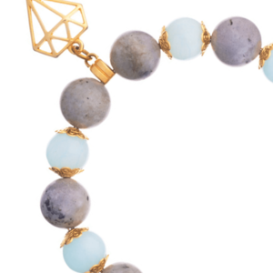 Βραχιόλι από Ιάσπη και Νεφερίτη με Στοιχείο Διαμαντιού | The Gem Stories Jewelry - ασήμι, ημιπολύτιμες πέτρες, επιχρυσωμένα, χεριού, αυξομειούμενα - 2