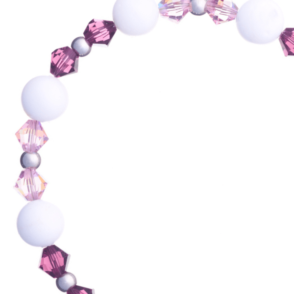 Βραχιόλι με ημιπολύτημες πέτρες και Ροζ Κρύσταλλα | The Gem Stories Jewelry - ημιπολύτιμες πέτρες, επιχρυσωμένα, ατσάλι, χεριού, αυξομειούμενα - 2