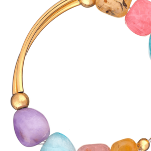Χρωματιστό Βραχιόλι από Βραζιλιάνικη Αχάτη| The Gem Stories Jewelry - ασήμι, ημιπολύτιμες πέτρες, επιχρυσωμένα, χεριού, αυξομειούμενα - 2