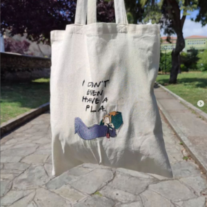 Πάνινη τσάντα Tote Bag με κέντημα Phoebe Buffay - ύφασμα, ώμου, tote, πάνινες τσάντες - 3
