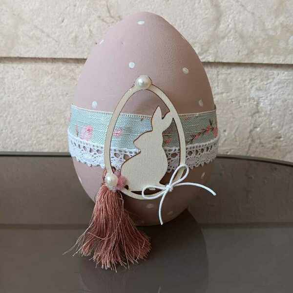 Κεραμικο αυγο 16cm διακοσμημενο Πασχαλινα για δώρο - κορίτσι, διακοσμητικά, ζευγάρια, για ενήλικες, προσωποποιημένα - 2