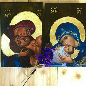 Η Γέννησις Του Χριστού Χειροποίητη Εικόνα Σε Ξύλο 14x21cm - πίνακες & κάδρα, πίνακες ζωγραφικής, εικόνες αγίων - 5