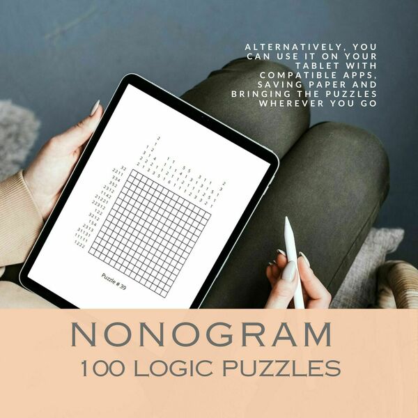 Nonograms Εκτυπώσιμο βιβλίο με μαθηματικούς γρίφους σε Α4 - σχέδια ζωγραφικής, φύλλα εργασίας - 4