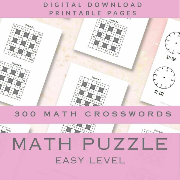 Εκτυπώσιμο μαθηματικό βιβλίο με 300 παζλ σε Α4 - φύλλα εργασίας