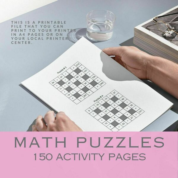 Εκτυπώσιμο μαθηματικό βιβλίο με 300 παζλ σε Α4 - φύλλα εργασίας - 3