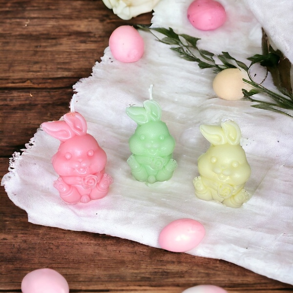Easter Bunny σετ 3 τμχ - αρωματικά κεριά, πασχαλινά δώρα, διακοσμητικό πασχαλινό - 3