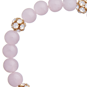 Βραχιόλι με ροζ χαλαζία και Preciosa κρυστάλλα | The Gem Stories Jewelry - ασήμι, ημιπολύτιμες πέτρες, επιχρυσωμένα, χεριού, αυξομειούμενα - 2