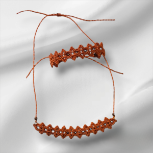 Set macrame bracelet and necklace - μακραμέ, κορδόνια