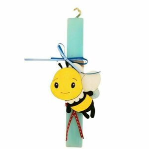 Μελισσούλα Λαμπάδα - 3D Ξύλινη Φιγούρα-Κρεμαστό ή Μαγνητάκι-Χειροποίητη - 20εκ. σε Βεραμάν με άρωμα Αγιόκλημα - λαμπάδες, για παιδιά, ζωάκια, για μωρά - 2
