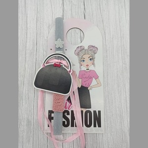 Λαμπάδα fashion girl με ασημί αρωματικό κερί 30 cm - κορίτσι, λαμπάδες, για ενήλικες, για εφήβους - 2