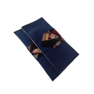 Τσάντα υφασμάτινη φάκελλος χρώματος σκούρα μπλε - ύφασμα, φάκελοι, χειρός, βραδινές - 2