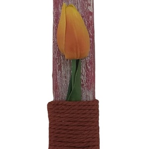 Λαμπάδα Τουλίπα Πορτοκαλί - λουλούδια, λαμπάδες, αρωματικές λαμπάδες, για εφήβους - 2