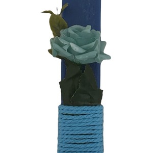 Λαμπάδα Μπλε Τριαντάφυλλο - τριαντάφυλλο, λουλούδια, λαμπάδες, αρωματικές λαμπάδες, για εφήβους - 2