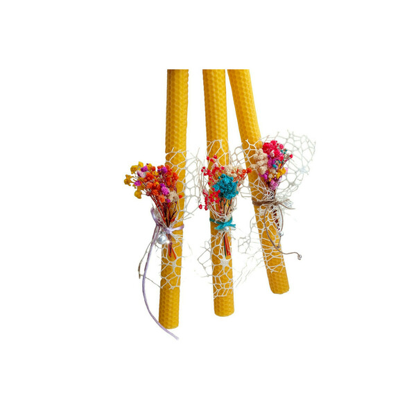 Μελισσοκέρι με μπουκετάκι 1 τεμάχιο - κορίτσι, λουλούδια, λαμπάδες, για ενήλικες, για εφήβους