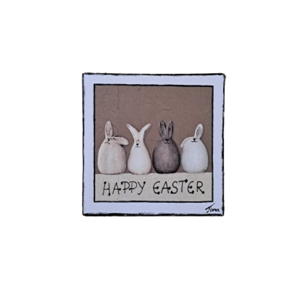 Πασχαλινο κανδρακι σε καρτολινο "happy easter" διαστασης 20Χ20 εκατ. - διακοσμητικά, για παιδιά, για ενήλικες, για εφήβους, ζωάκια