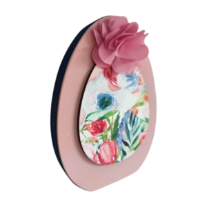 Ξύλινο Διακοσμητικό Ροζ Αυγό Floral 25cm - λουλούδια, διακοσμητικά, πασχαλινά αυγά διακοσμητικά, πασχαλινά δώρα, διακοσμητικό πασχαλινό