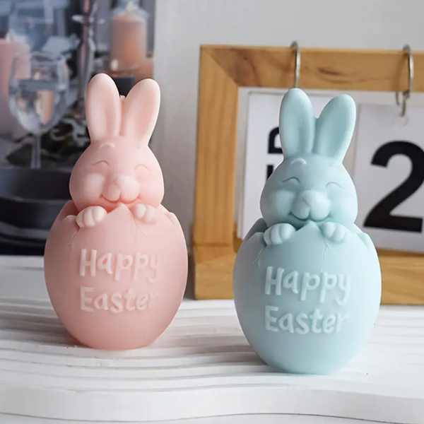 Happy Easter bunny! - κεριά, κερί σόγιας, vegan κεριά - 2