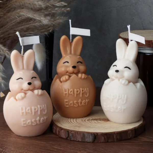 Happy Easter bunny! - κεριά, κερί σόγιας, vegan κεριά - 3