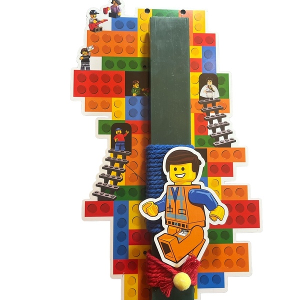 Πασχαλινή λαμπάδα Lego, με ξύλινο παιχνίδι «φιδάκι» - αγόρι, λαμπάδες, σετ, για παιδιά, παιχνιδολαμπάδες