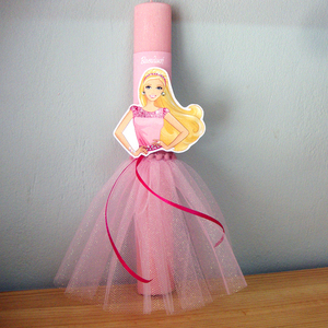 Λαμπάδα "Barbie" με όνομα παιδιού - κορίτσι, λαμπάδες, για παιδιά, πριγκίπισσες - 3