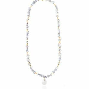 Κολιέ με Μαργαριτάρια και Κρύσταλλα με Στοιχείο από Ελεφαντόδοντο | The Gem Stories Jewelry - ημιπολύτιμες πέτρες, επιχρυσωμένα, μακριά, ατσάλι