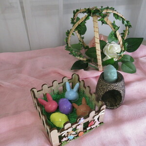 Πακέτο δώρου Easter Edition: "Το περιβόλι του Λαγού" - αρωματικά κεριά, πασχαλινά δώρα, σετ δώρου, διακοσμητικό πασχαλινό - 4