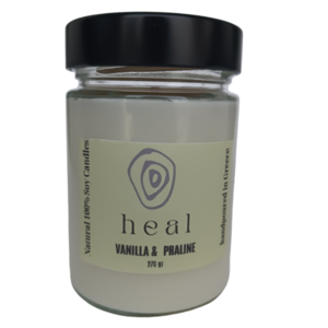 Bανίλια- Πραλίνα φυσικό κερό σόγιας - αρωματικά κεριά