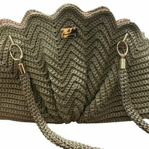Handmade Bag Isabella - νήμα, ώμου, all day, πλεκτές τσάντες