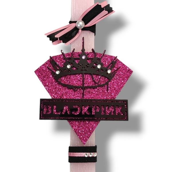 Λαμπάδα ροζ αρωματική, blackpink, 32εκ - κορίτσι, λαμπάδες, για παιδιά, για εφήβους - 2