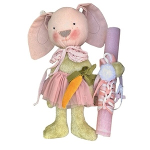 Αρωματική Λαμπάδα κουνελάκι, ροζ-παστέλ - κορίτσι, μπαλαρίνες, για παιδιά, κουνελάκι, για μωρά