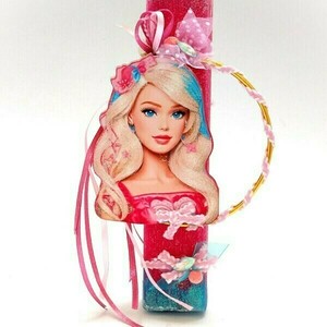 Αρωματική λαμπάδα μπορντό με θέμα "Barbie" 22x11x3 - κορίτσι, λαμπάδες, για παιδιά, ήρωες κινουμένων σχεδίων - 2