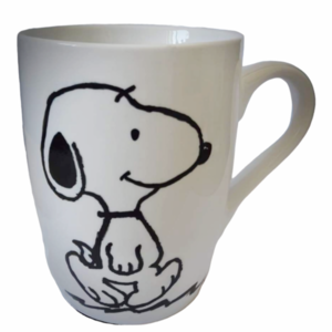 Κούπα πορσελάνης με σχέδιο "Snoopy" ζωγραφισμένο στο χέρι - ζωγραφισμένα στο χέρι, χειροποίητα, πορσελάνη, κούπες & φλυτζάνια, πρακτικό δωρο