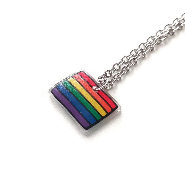 Κολιέ pride LGBTQ σημαίας - plexi glass - 2