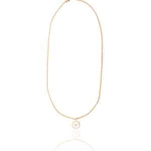 Κολιέ με Στοιχείο Σμάλτο Καρδιάς | The Gem Stories Jewelry - επιχρυσωμένα, καρδιά, κοντά, ατσάλι