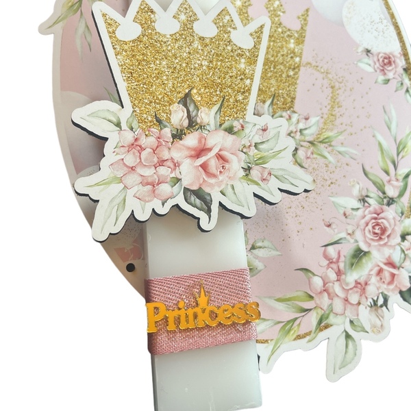Πασχαλινή λαμπάδα με διακοσμητικό τοίχου, Princess - κορίτσι, λαμπάδες, σετ, για παιδιά, πριγκίπισσες - 2