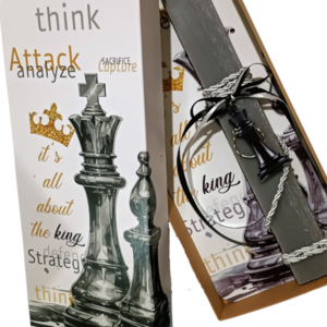 Λαμπάδα με μπρελόκ πιόνι "Βασιλιάς" από το σκάκι KING - αγόρι, λαμπάδες, για ενήλικες, για εφήβους