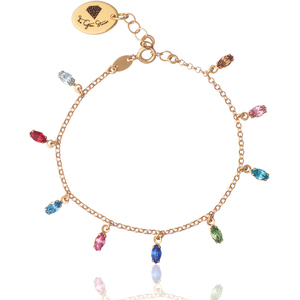 Βραχιόλι Ναβέτ με Πολύχρωμα Κρύσταλλα – 925 Sterling Silver| The Gem Stories Jewelry - επιχρυσωμένα, ασήμι 925, χεριού, αυξομειούμενα