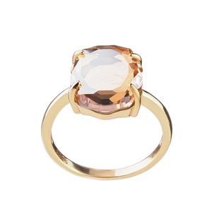 Baroque Δαχτυλίδι Επιχρυσωμένο με Χρυσό Κρύσταλλο | The Gem Stories Jewelry - ημιπολύτιμες πέτρες, επιχρυσωμένα, ασήμι 925, σταθερά, χεριού
