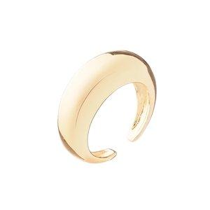 Χοντρό Δαχτυλίδι με Καμπύλη Επιχρυσωμένο - 925 Sterling Silver Ring | The Gem Stories Jewelry - επιχρυσωμένα, ασήμι 925, σταθερά, χεριού