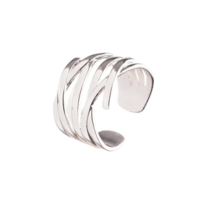 Φαρδύ Επιροδιωμένο Δαχτυλίδι - 925 Sterling Silver Ring | The Gem Stories Jewelry - ασήμι 925, επιπλατινωμένα, χεριού, αυξομειούμενα