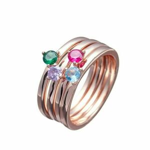 Δαχτυλίδια με Πολύχρωμα Κρύσταλλα σε Ροζ Χρυσό | The Gem Stories Jewelry - επιχρυσωμένα, ασήμι 925, σταθερά, χεριού